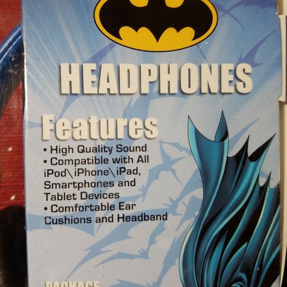 DC Comics Batman Over The Ear Kids Headphones New! - Picture 3 of 9